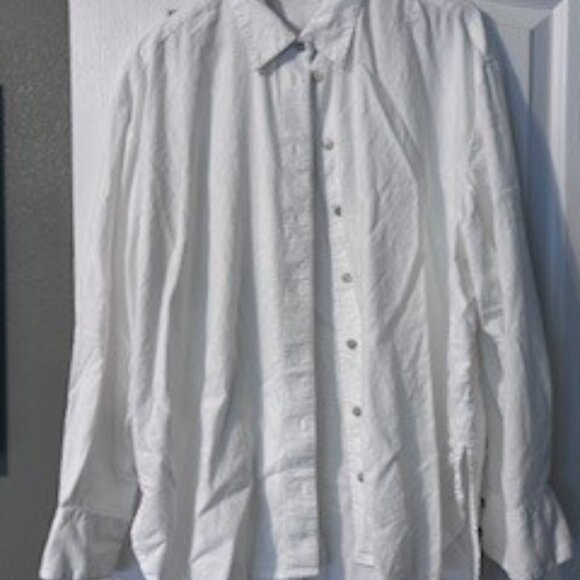 Lane Bryant Relaxed Linen Button Down Shirt, Size 18/20 White - Picture 4 of 4